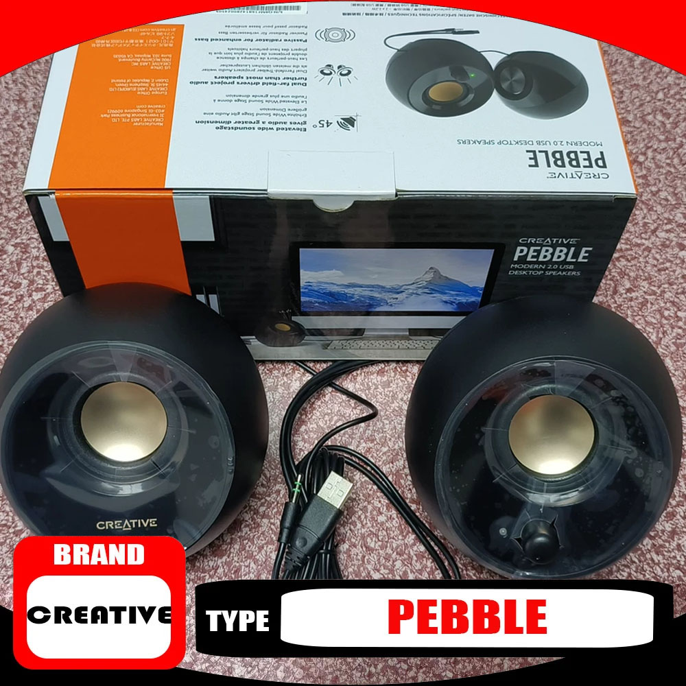 Gaming Speaker 2.1 - Creatieve Pebble Speaker Subwoofer 3D Surround