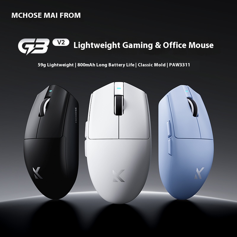 Esports Essential Gaming Pc - MCHOSE G3 V2 Gaming Muis Tri-mode