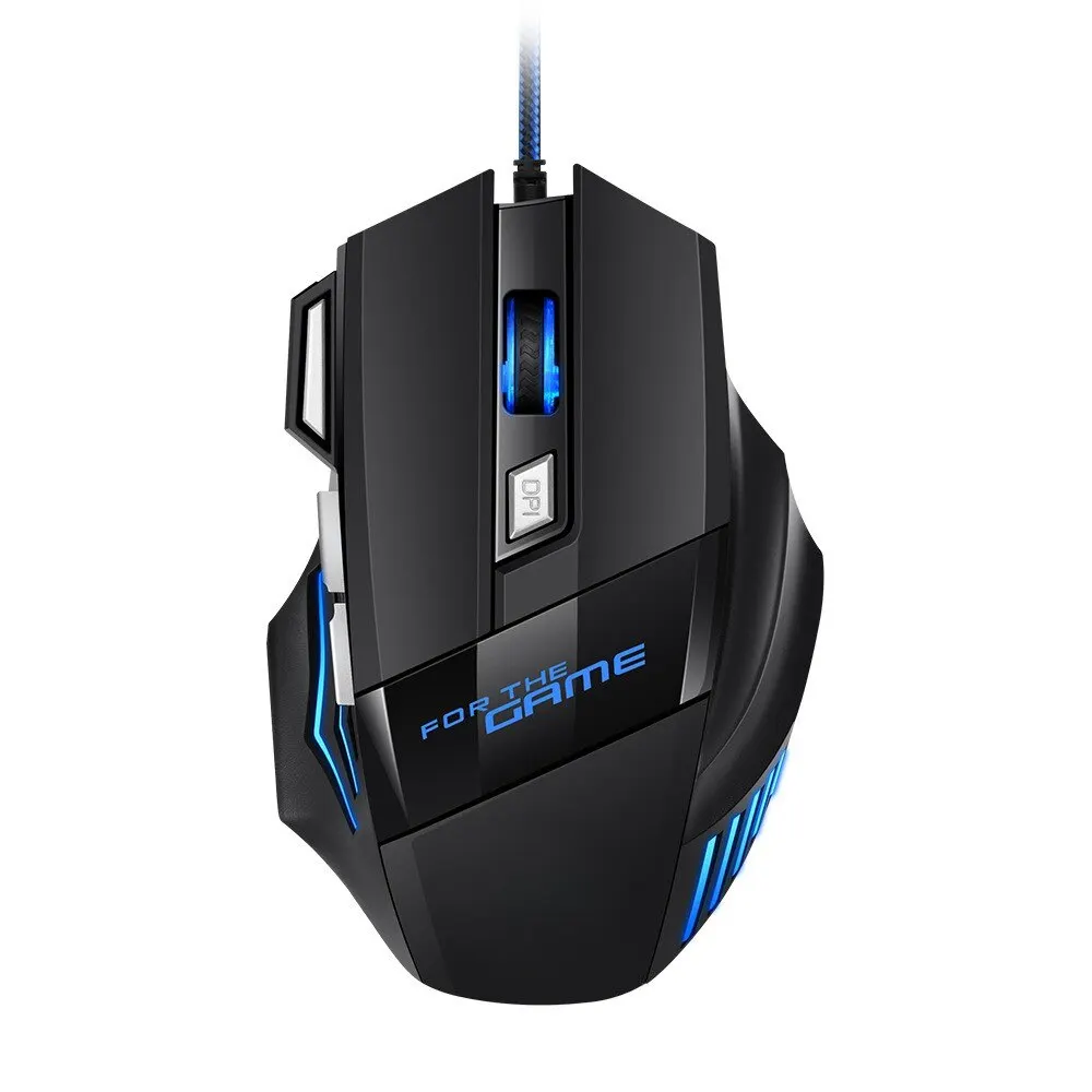 Esports Essential Gaming Pc - Gamingmuis met RGB-achtergrondverlichting, ergonomische game-muis, 7D