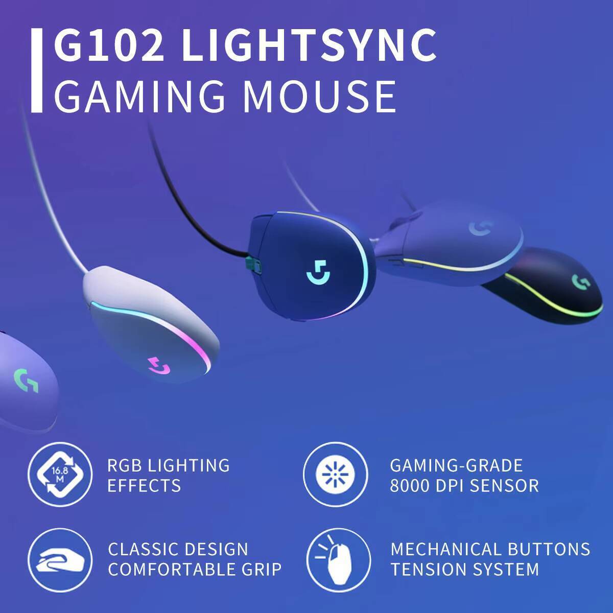 Logitech G102 Bedrade Gamingmu - Esports Gaming Tournaments recensie en prijs